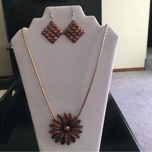 Bolo Tie Necklace & Earrings